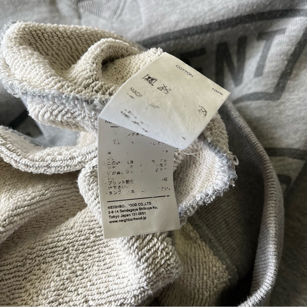 FRAGMENT x NEIGHBORHOOD sz S Gray Fleece Sweatshirt Long Sleeve Japan - Picture 12 of 12